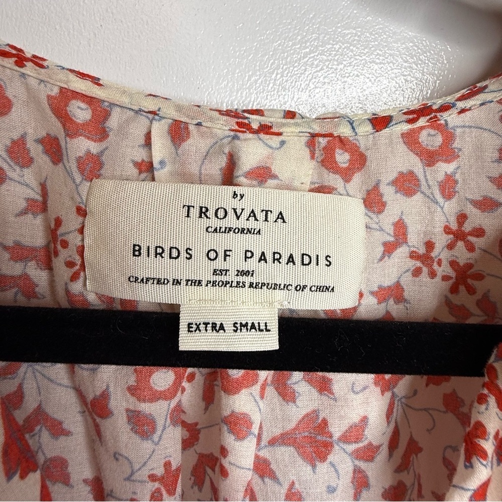 Trovata Birds of Paradis Marcella Mini Dress Red Ivy XS - Picture 3 of 11